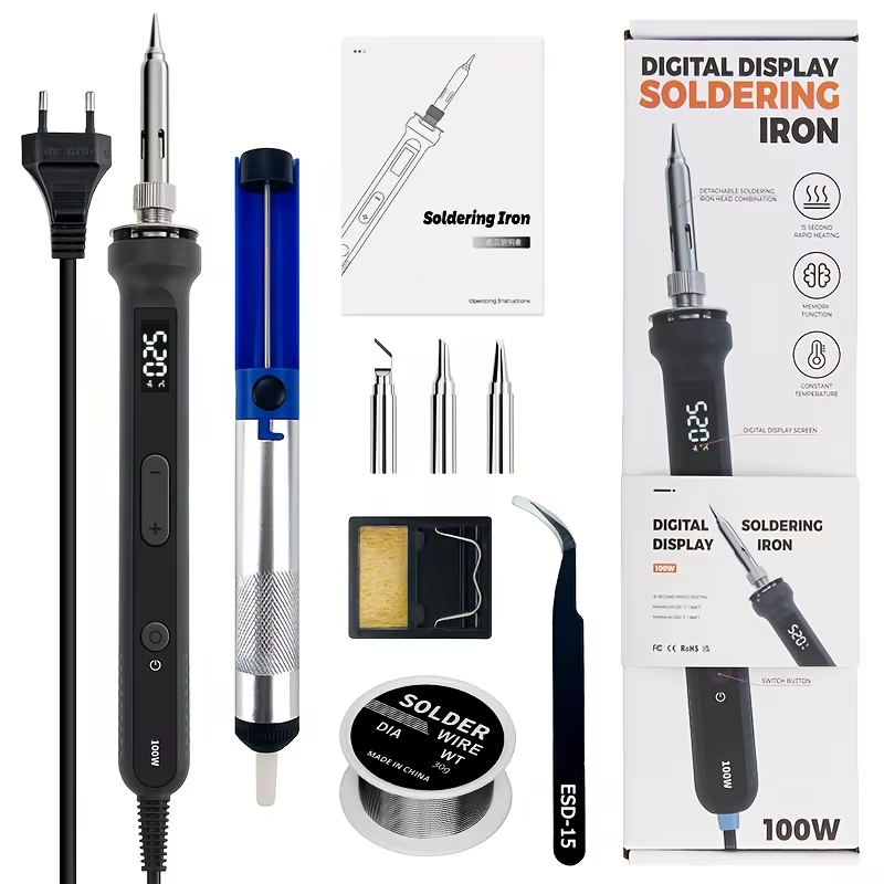 Diy Electronics Repair - 100W digitale soldeerboutset, elektrisch lasgereedschap met