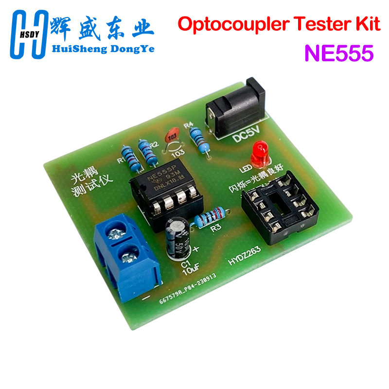 Diy Electronics Workbench - Optocoupler Tester Kit 555 Toepassing Printplaat