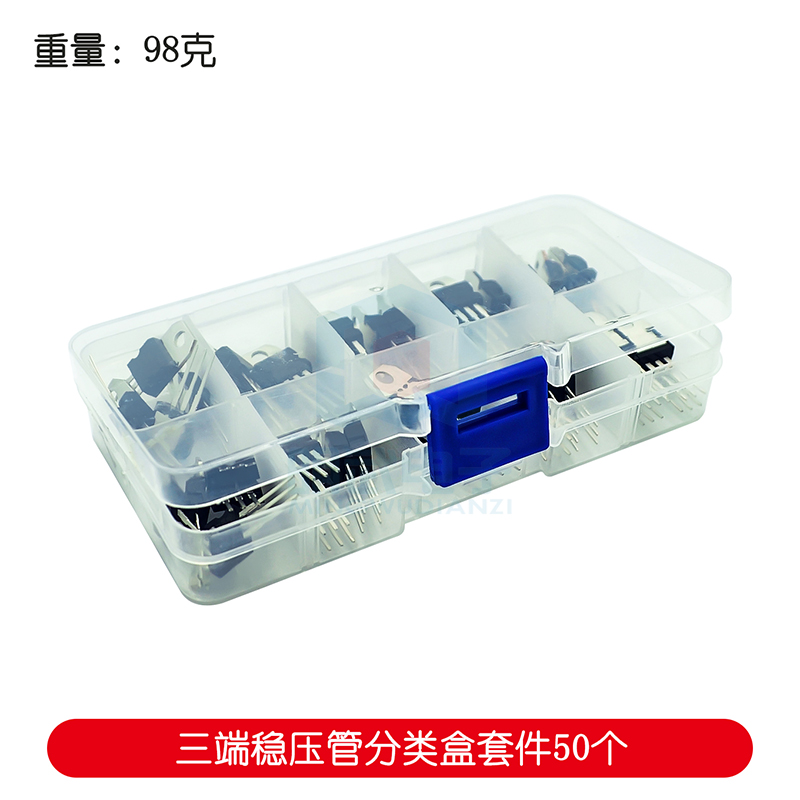 Lm317 Voltage Regulator - 10 Soorten X 5Pcs L7805/L7806/L7812cv/7824/Lm317/7808/7809/7810/7815/7818cv Sorteerdoos