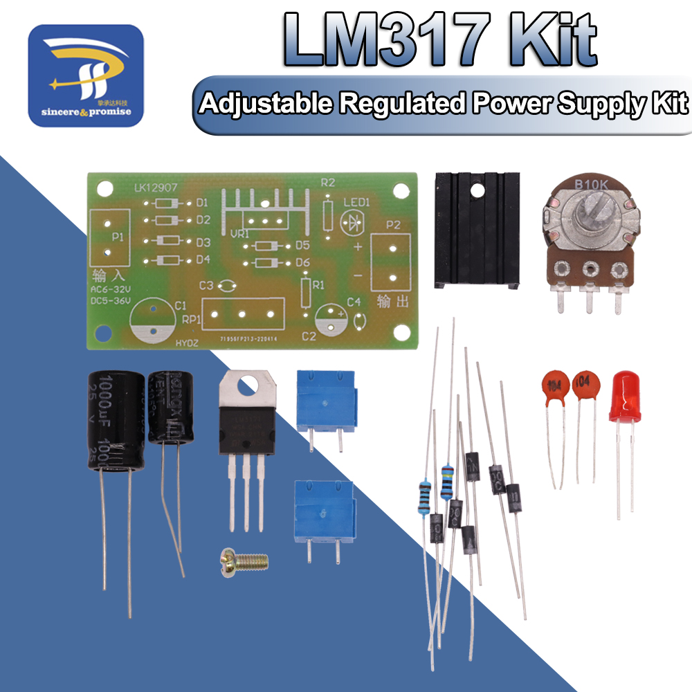 Lm317 Voltage Regulator - LM317 Verstelbare Gereglementeerde Voeding Kit Continu