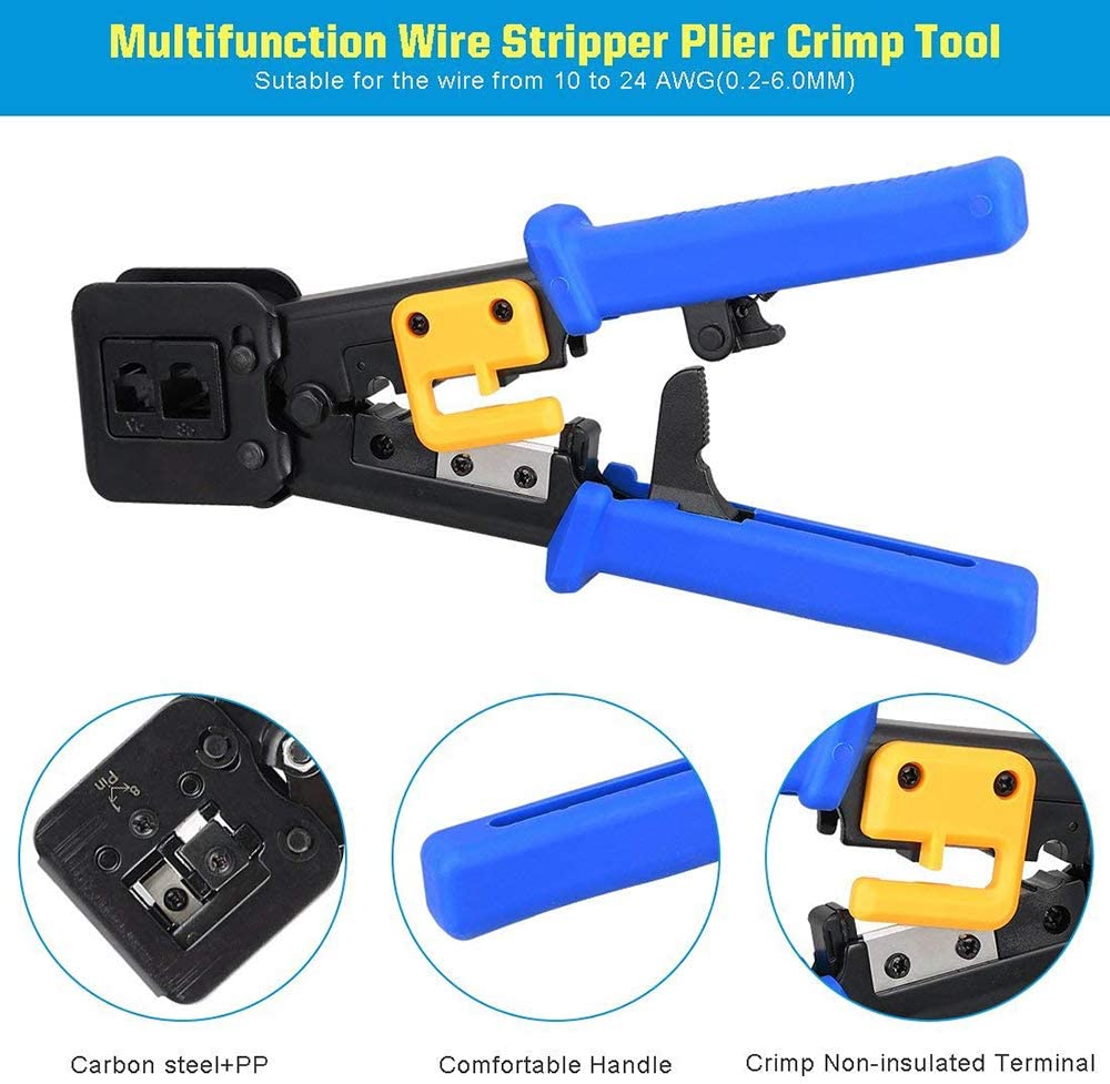 Zoerax RJ45 Crimper Voor Doorw - Wire Stripper Cutter recensie en prijs