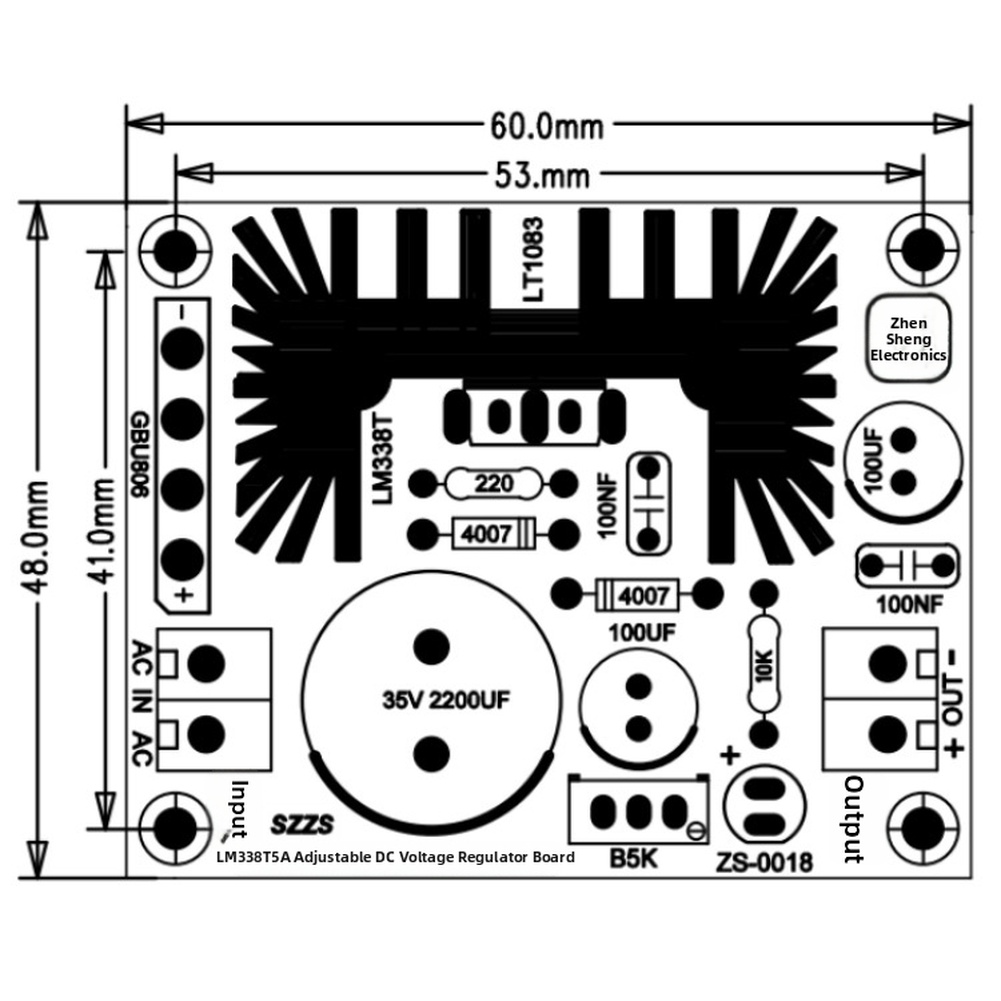 Verstelbare DC lineaire gerege - Lm317 Voltage Regulator recensie en prijs