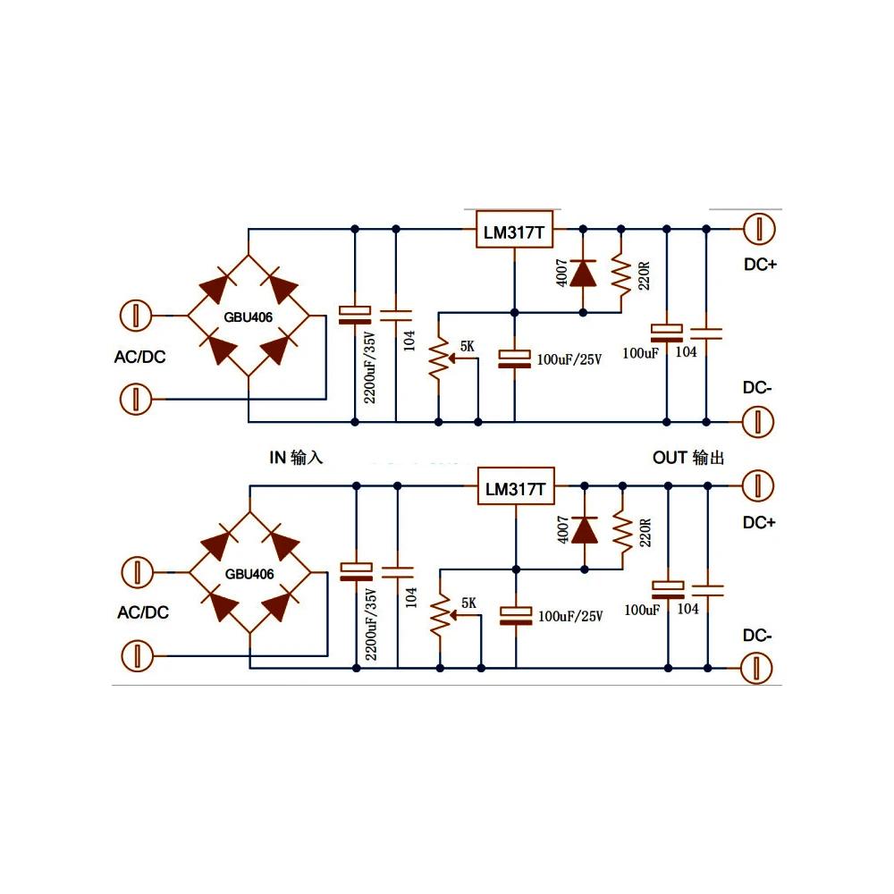 Dual LM317 AC-DC Verstelbare S - Lm317 Voltage Regulator recensie en prijs