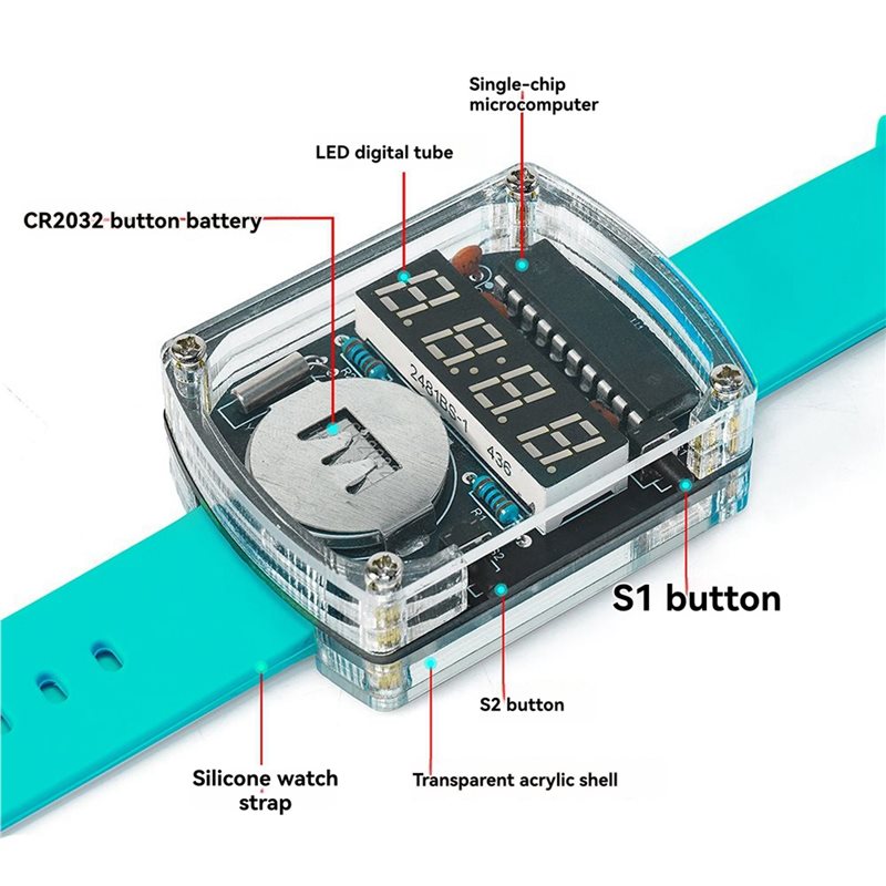 2X DIY Horloge LED Horloge Ele - Diy Electronics Youtube recensie en prijs